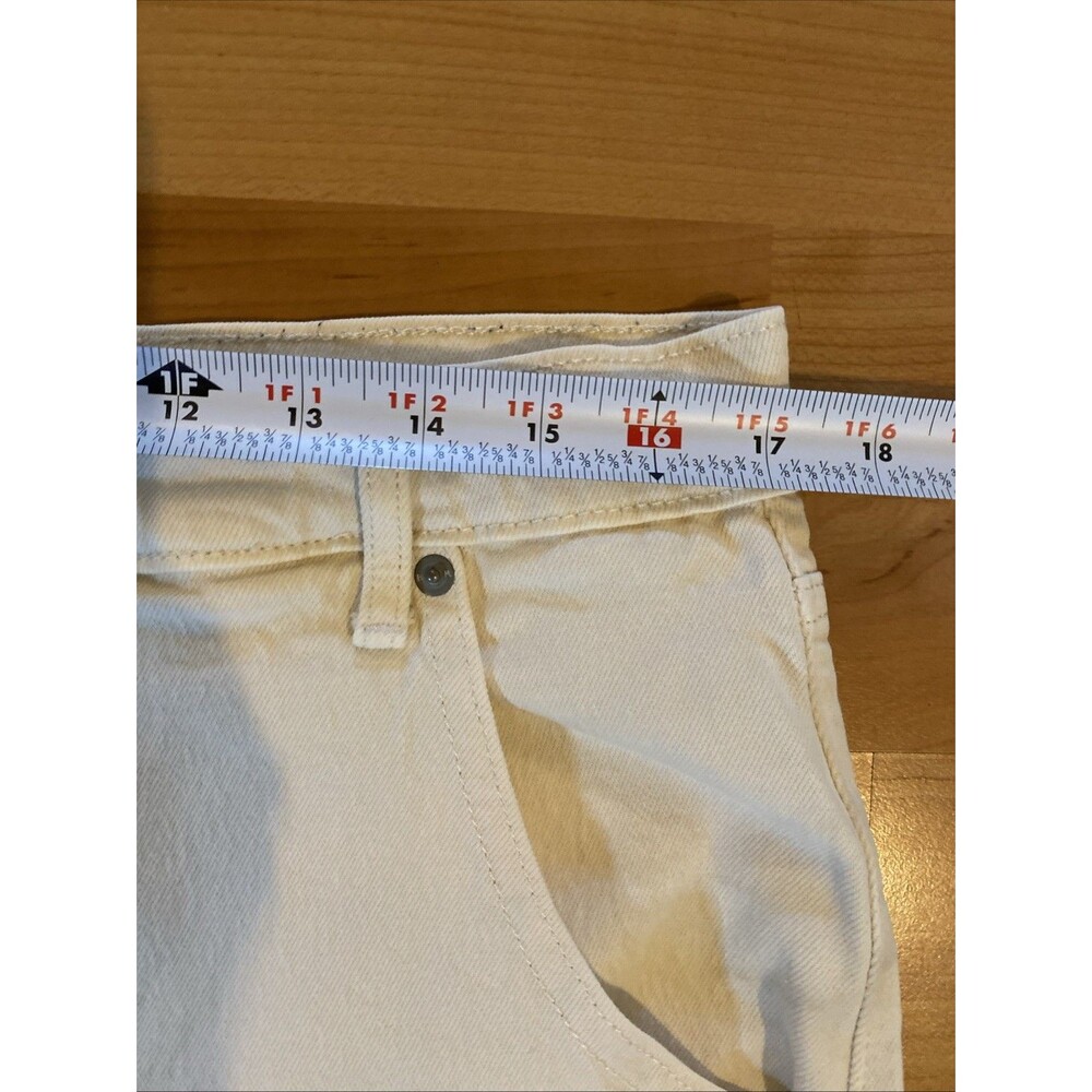 Banana Republic Size 31/12 Ecru Ivory Button Fly 4"‎ High Rise Shorts Women's - Picture 7 of 10
